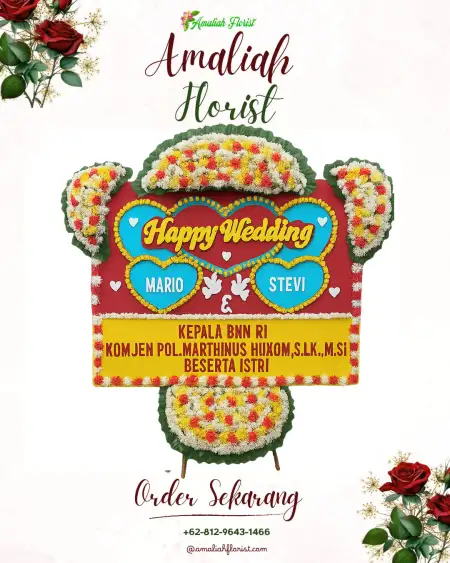 Papan Bunga Pernikahan Bongkasa